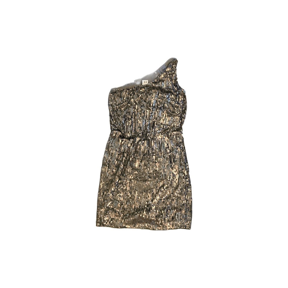 Halston Heritage Asymmetrical Sequin Dress